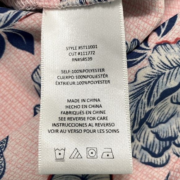 Kut from the Kloth MC Pink and Blue Backless Short Sleeve Blouse size S - Picture 8 of 11